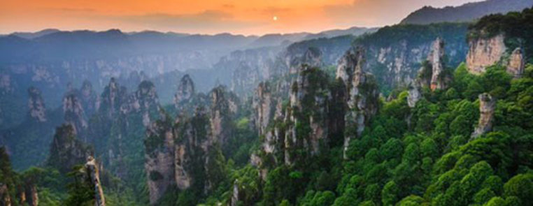 Sunrise over mountains